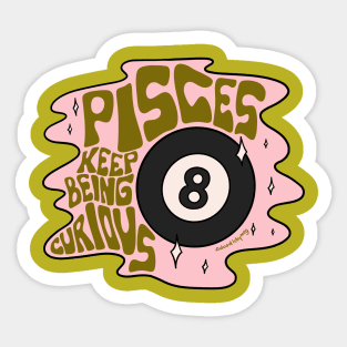 Pisces Magic 8 Ball Sticker